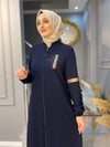 Nevon Taş İşlemi Cep Detaylı Ferace
