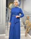 NEVON1133 KOLLARI VE YAKASI İŞLEMELİ ELBİSE
