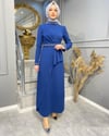 NEVON1133 KOLLARI VE YAKASI İŞLEMELİ ELBİSE