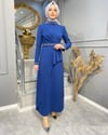 NEVON1133 KOLLARI VE YAKASI İŞLEMELİ ELBİSE
