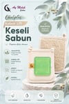 Doğal Kabak Lifli Okaliptüs Özlü Sabun Seti Doğal Kabak Lifi Banyo Kesesi - Kabak Lifli Yüz Kesesi