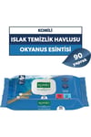 Komili Islak Havlu Mendil 90 Yaprak Okyanus Esintisi Pratik Kapaklı