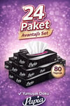 Papia Kutu Mendil 80 Yapraklı X 24 Paket