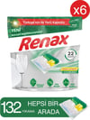 RENAX Bulaşık Makinesi Kapsülü Hepsi Bir Arada 22 Li x 6 Paket