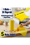 Softtex Rulo Temizlik Bezi 27x30 Cm 15 Kesimli - Sarı - 5'li