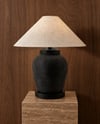 Reinaldo Siyah Terracotta Seramik Abajur