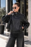 Kadın Apoletli Oversize Deri Ceket 265292 -