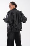 Kadın Apoletli Oversize Deri Ceket 265292 -