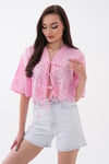 Kadın Bağcık Detaylı Brodeli Bluz - 260461
