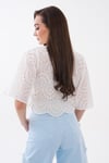 Kadın Bağcık Detaylı Brodeli Bluz - 260461