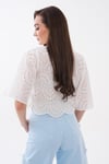 Kadın Bağcık Detaylı Brodeli Bluz - 260461
