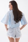 Kadın Bağcık Detaylı Brodeli Bluz - 260461