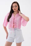 Kadın Bağcık Detaylı Brodeli Bluz - 260461