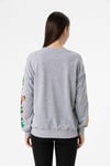 Kadın Baskı Detaylı Bisiklet Yaka Oversize Sweatshirt 245222 -