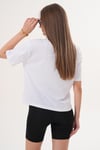 Kadın Baskı Detaylı Bisiklet Yaka Oversize Tişört - 260059