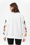 Kadın Baskı Detaylı Bisiklet Yaka Oversize Sweatshirt 245222 -