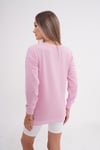 Kadın Baskı Detaylı İki İplik Yırtmaç Detaylı Sweatshirt 245223 -