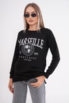 Kadın Baskı Detaylı İki İplik Yırtmaç Detaylı Sweatshirt 245223 -