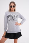 Kadın Baskı Detaylı İki İplik Yırtmaç Detaylı Sweatshirt 245223 -