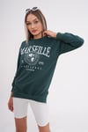 Kadın Baskı Detaylı İki İplik Yırtmaç Detaylı Sweatshirt 245223 -
