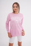 Kadın Baskı Detaylı İki İplik Yırtmaç Detaylı Sweatshirt 245223 -