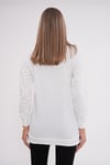 Kadın Baskı Detaylı İki İplik Yırtmaç Detaylı Sweatshirt 245223 -