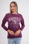 Kadın Baskı Detaylı İki İplik Yırtmaç Detaylı Sweatshirt 245223 -
