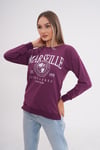 Kadın Baskı Detaylı İki İplik Yırtmaç Detaylı Sweatshirt 245223 -
