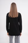 Kadın Baskı Detaylı İki İplik Yırtmaç Detaylı Sweatshirt 245223 -