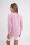 Kadın Baskı Detaylı İki İplik Yırtmaç Detaylı Sweatshirt 245223 -