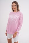 Kadın Baskı Detaylı İki İplik Yırtmaç Detaylı Sweatshirt 245223 -