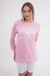 Kadın Baskı Detaylı İki İplik Yırtmaç Detaylı Sweatshirt 245223 -