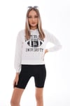 Kadın Baskı Detaylı Kapüşonlu Sweatshirt 245224 -