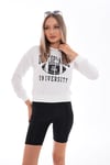 Kadın Baskı Detaylı Kapüşonlu Sweatshirt 245224 -