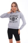 Kadın Baskı Detaylı Kapüşonlu Sweatshirt 245224 -
