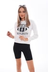 Kadın Baskı Detaylı Kapüşonlu Sweatshirt 245224 -