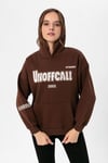 Kadın Baskı Detaylı Kapüşonlu Üç İplik Oversize Sweatshirt 235007 -