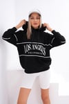 Kadın Baskı Detaylı Kapüşonlu Üç İplik Sweatshirt 245130 -