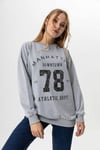Kadın Baskı Detaylı Oversize Sweatshirt