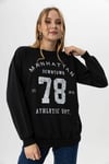 Kadın Baskı Detaylı Oversize Sweatshirt