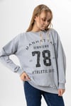 Kadın Baskı Detaylı Oversize Sweatshirt