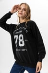 Kadın Baskı Detaylı Oversize Sweatshirt