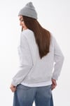 Kadın Baskılı Çift Görünümlü Bisiklet Yaka Sweatshirt 265127 -