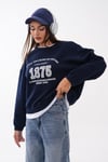 Kadın Baskılı Çift Görünümlü Bisiklet Yaka Sweatshirt 265127 -