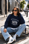 Kadın Baskılı Çift Görünümlü Bisiklet Yaka Sweatshirt 265127 -