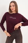 Kadın Baskılı İki İplik Sweatshirt 255329 -