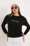 Kadın Baskılı İki İplik Sweatshirt 255329 -