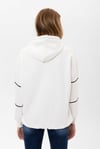 Kadın Baskılı Kapüşonlu Üç İplik Oversize Sweatshirt