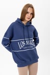 Kadın Baskılı Kapüşonlu Üç İplik Oversize Sweatshirt