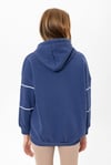 Kadın Baskılı Kapüşonlu Üç İplik Oversize Sweatshirt